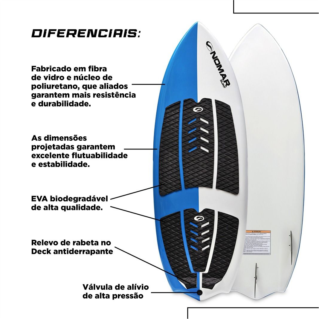 Prancha Wakesurf Bat Tail 5'0 Nomar Surf - NOMAR Surf