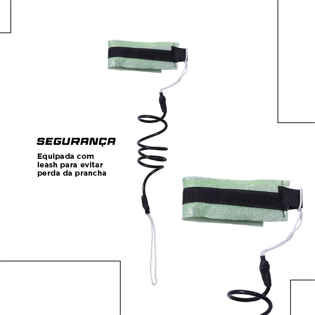 Prancha Surf Bodyboard Grande Master Corta Onda Com Leash - Imagem 6