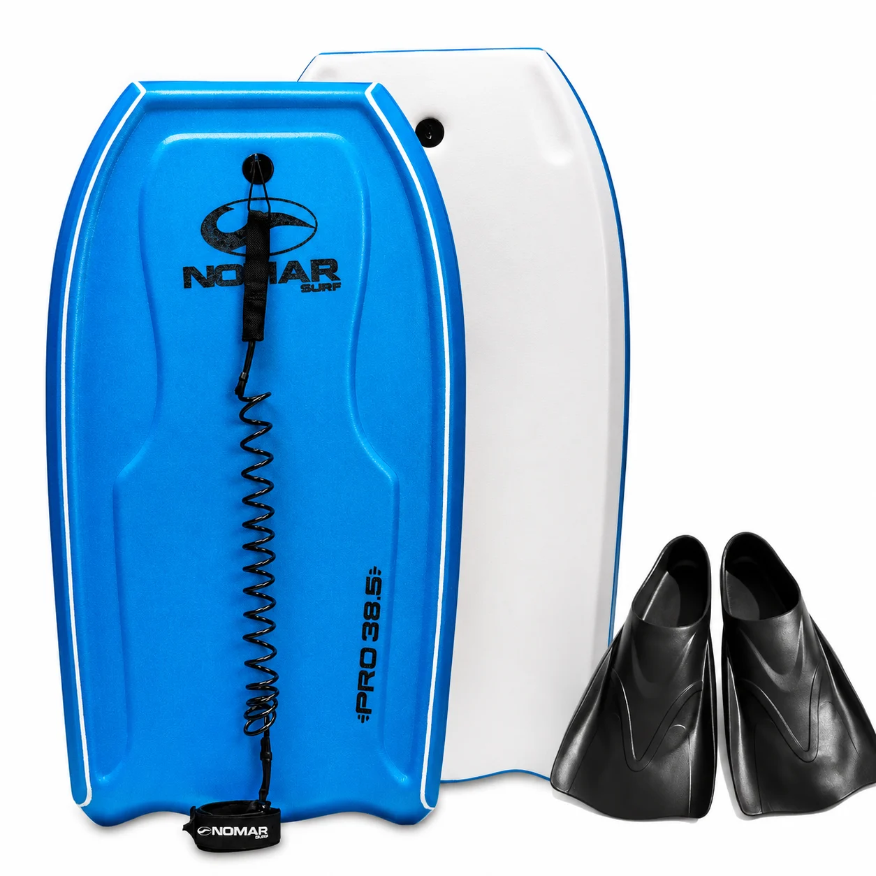 Kit Prancha Bodyboard Extremebat Pro 38.5 com Leash e Nadadeira Pé De Pato