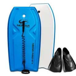 Kit Prancha Bodyboard Semi-Pro 41" Nomar Surf com Leash e Nadadeira Pé De Pato