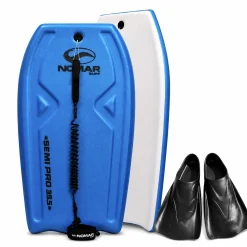 Kit Prancha Bodyboard Semi-Pro 39.5" Nomar Surf com Leash e Nadadeira Pé De Pato