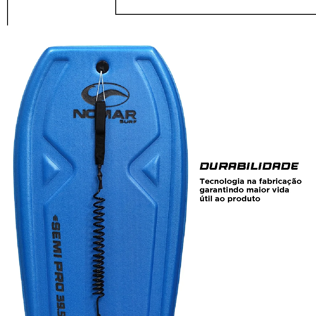 Prancha Bodyboard Semi-Pro 39.5" Nomar Surf com Leash - Imagem 6