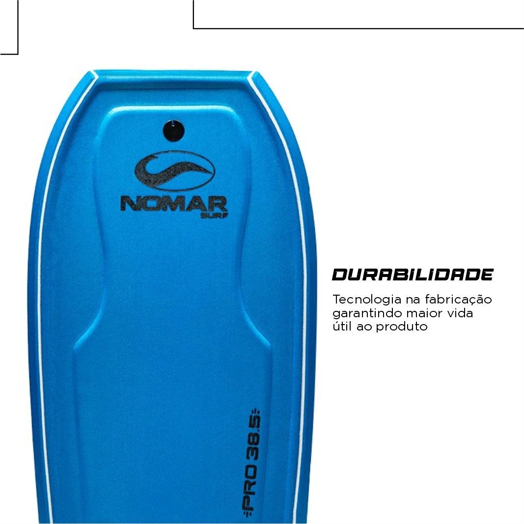 Kit Prancha Bodyboard Extremebat Pro 38.5 com Leash e Nadadeira Pé De Pato - Imagem 7