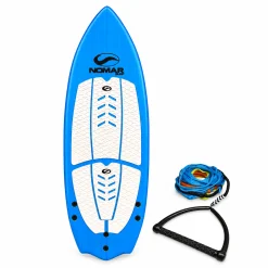 Kit Prancha de Wakesurf Nomar Surf 5'0 Soft Bat Tail para Iniciante com Cabo Manete 22m