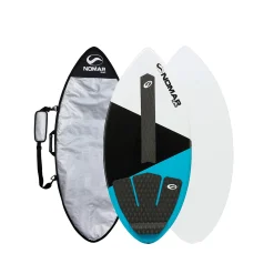Kit Prancha Skimboard Iniciante Modelo 1,10 com Capa Refletiva
