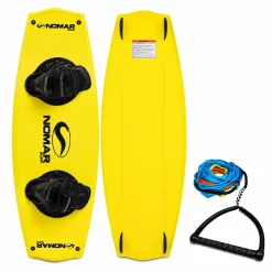 Kit Prancha Wakeboard Nomar Flow 139 Iniciante Com Botas e Cabo Manete 22m