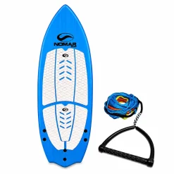 Kit Prancha Wakesurf Soft Iniciante Bat Tail 5'0 Nomar Surf com Cabo Manete 22m