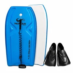 Kit Prancha de Bodyboard Nomar Surf Semi-Pro 41" com Leash e Nadadeira Pé De Pato