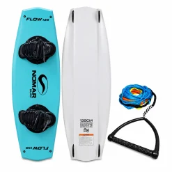 Kit Prancha de Wakeboard Nomar Surf Flow 139cm para Iniciante com Botas e Cabo Manete 22m - Azul