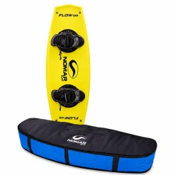 Kit Prancha de Wakeboard Nomar Surf Flow 139cm para Iniciante com Botas e Capa Térmica - Amarela