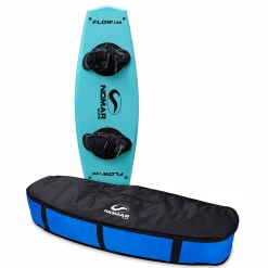 Kit Prancha de Wakeboard Nomar Surf Flow 139cm para Iniciante com Botas e Capa Térmica - Azul