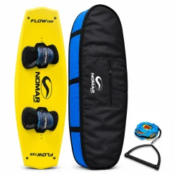 Kit Prancha Wakeboard Nomar Surf Flow 139cm para Iniciante com Pads Capa Térmica e Cabo Manete 22m - Amarela