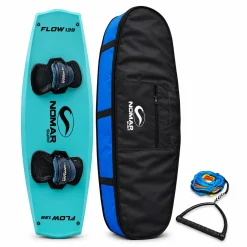 Kit Prancha Wakeboard Nomar Surf Flow 139cm para Iniciante com Pads Capa Térmica e Cabo Manete 22m - Azul