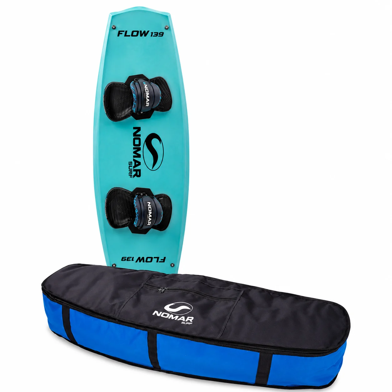 Kit Prancha Wakeboard Nomar Surf Flow 139cm para Iniciante com Pads e Capa Térmica - Azul